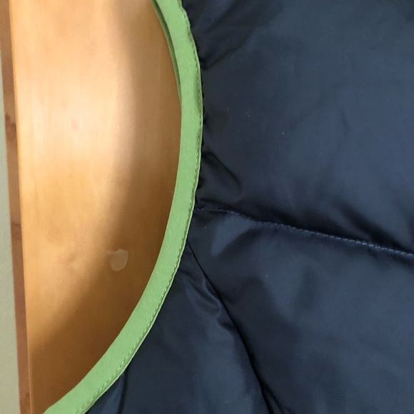 NWOT, L.L. Bean, puffer vest, reversible, gray/charcoal/ lime, pockets, size S - Picture 5 of 9